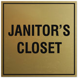 Signs ByLITA Square Janitors Closet Sign - Easy Installation | Durable Material