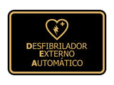Signs ByLITA Classic Framed Desfibrilador Externo Automatico Door or Wall Sign