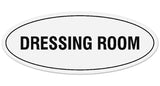 Signs ByLITA Oval DRESSING ROOM Sign - Laser-Engraved Lettering | Durable ABS Plastic | Vibrant Colors | Powerful Foam Tape