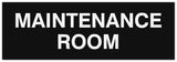 Signs ByLITA Basic Maintenance Room Sign - Laser-Engraved Lettering | Durable ABS Plastic | Vibrant Colors | Powerful Foam Tape