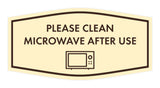 Signs ByLITA Fancy Please Clean Microwave After Use Vector Sign - Kitchen Signs | Durable Material | Cleaning Reminder | Easy Installation Wall or Door Sign