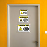 Classic Framed Plus Reminder Open Slowly May Cause Injury Door or Wall Sign | Office Housekeeping Signage