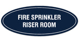Signs ByLITA Oval FIRE SPRINKLER RISER ROOM Sign - Laser-Engraved Lettering | Durable ABS Plastic | Vibrant Colors | Powerful Foam Tape