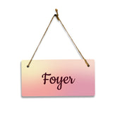 Foyer 5x10 Hanging Plus Wall or Door Sign | Rustic Twine | Range of Vibrant Decor Styles | Room Signs For Home and Business