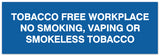 Signs ByLITA Basic Tobacco Free Workplace No smoking, vaping or smokeless tobacco Sign - Laser-Engraved Lettering | Durable ABS Plastic | Vibrant Colors | Powerful Foam Tape