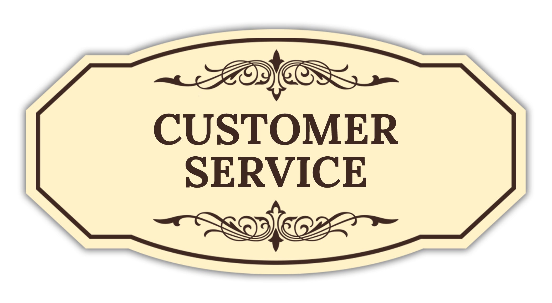 Signs ByLITA Victorian Customer Service Department Graphic Wall or Door Sign