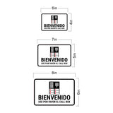 Classic Framed Plus Bienvenido, Use Por Favor El Call Box Door or Wall Sign | Bilingual | Building Sign