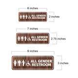 Standard Plus All Gender Restroom Wall or Door Sign Easy Installation | Business & Public Bathroom Signs