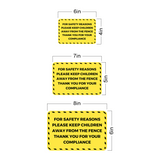 Classic Framed Plus For Safety Reasons Please Keep Children Away From The Fence Thank You For Your Compliance Wall or Door Sign | Children Safety Signs