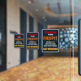 Portrait Round Plus Welcome To Our Firepit We Have Beer And Open Flame What Could Possibly Go Wrong Wall or Door Sign | Funny Wall Decor Fence