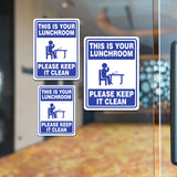 Portrait Round Plus This Is Your Lunchroom Please Keep It Clean Wall or Door Sign | Office Housekeeping Signage