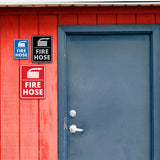 Signs ByLITA Portrait Round Fire Hose Door or Wall Sign Easy Installation | Health And Safety | Building And Danger Signs
