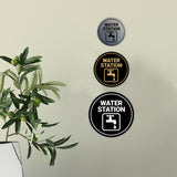 Circle Water Station Wall or Door Sign
