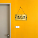 Please Wait To Be Seated 5x10 Hanging Plus Wall or Door Sign | Office Décor