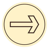 Signs ByLITA Circle Directional Arrow Right Graphic Door or Wall Sign | Easy Installation | Durable Construction | Promote Health And Safety | Caution Warning Sign for Home, Business and Office Spaces