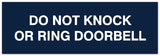 Signs ByLITA Basic Do not knock or ring doorbell Sign - Laser-Engraved Lettering | Durable ABS Plastic | Vibrant Colors | Powerful Foam Tape
