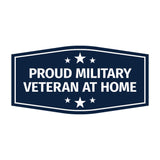 Signs ByLITA Fancy Proud Military Veteran at Home Easy Installation | Honor Veterans with Military Signs | US Pride | Businesses and Homes Wall or Door Sign