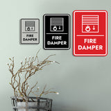 Signs ByLITA Portrait Round Fire Damper Door or Wall Sign Easy Installation | Health And Safety | Building And Danger Signs