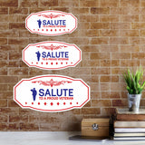 Victorian Plus Salute to a Proud Veteran Wall or Door Sign| Easy Installation | Disclaimer Waiver Notice