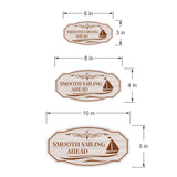Victorian Plus Smooth Sailing Ahead Wall or Door Sign | Boat Sailing Decoration