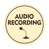 Signs ByLITA Circle Audio Recording Wall or Door Sign