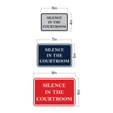 Signs ByLITA Classic Framed Silence in the Courtroom Door or Wall Sign Durable ABS Plastic | Laser Engraved | Easy Installation | Courtroom