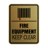 Signs ByLITA Portrait Round Fire Equipment Keep Clear Door or Wall Sign Easy Installation | Health And Safety | Building And Danger Signs