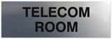 Signs ByLITA Basic Telecom Room Sign - Laser-Engraved Lettering | Durable ABS Plastic | Vibrant Colors | Powerful Foam Tape