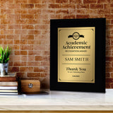 Signs ByLITA Academic Achievement Recognition Customizable Black Frame Award Wooden Plaque Award with Easel Stand