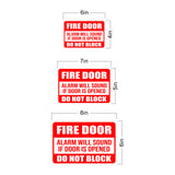 Classic Framed Plus Fire Door Alarm Will Sound If Door Is Opened Do Not Block Door or Wall Sign | Safety Signage
