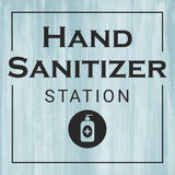Signs ByLITA Hand Sanitizer Station, Wood Color, Square Table Sign (5" x 5”)