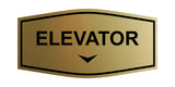 Fancy Elevator Down Arrow Wall or Door Sign