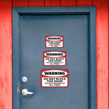Classic Framed Plus Warning Do Not Block This Door Access Needed At All Times Wall or Door Sign | Health And Safety Office Signage
