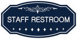 Signs ByLITA Victorian Staff Restroom Wall or Door Sign - Easy Installation | Durable Wall or Door