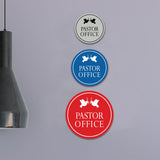 Signs ByLITA Circle Pastor Office Wall or Door Sign