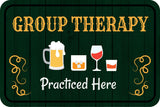 Classic Framed Plus Group Therapy Practiced Here Wall or Door Sign | Farmstyle Vintage Home Decor