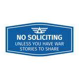 Signs ByLITA Fancy No Soliciting, Unless You Have War Stories to Share Easy Installation | Honor Veterans with Military Signs | US Pride | Businesses and Homes Wall or Door Sign