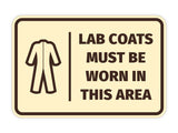 Signs ByLITA Classic Framed Lab Coats Must Be Worn In This Area Door or Wall Sign Easy Installation | Health And Safety | Building And Hospitality Signs