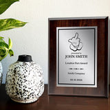 Middle Finger Novelty Funny Customizable Award Plaque | Funny Parody Achievement Personalizable Plaques