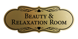 Signs ByLITA Designer Beauty & Relaxation Room Wall or Door Sign