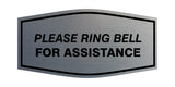 Fancy Please Ring Bell for Assistance Wall or Door Sign