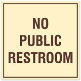 Signs ByLITA Square No Public Restroom Sign - Easy Installation | Durable Material