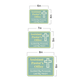 Classic Framed Plus Assistant Pastor’s Office – Guided By Purpose, Led By Heart Door or Wall Sign | Church and Place of Worship Signs