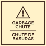 Signs ByLITA Square Garbage Chute Door or Wall Sign | Spanish Bilingual Business And Office Signs