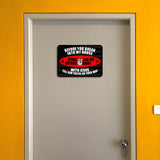 Classic Framed Plus Before You Break Into My House Stand Outside And Get Right With Jesus Tell Him You're On Your Way Wall or Door Sign | Novelty Funny Warning Signs