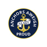 Circle Plus Anchors Aweigh: U.S. Navy Proud Door or Wall Sign Honor Veterans with Military Signs | US Pride | Veteran Gratitude and Discount Signs