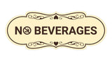 Signs ByLITA Designer No Beverages Wall or Door Sign | Office & General Public Signage
