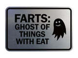 Signs ByLITA Classic Framed Farts: Ghost Of Things With Eat Wall or Door Sign