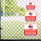 Square Plus No Delivery Trucks Beyond This Point Wall or Door Sign | Health & Safety Warehouse Business Signage