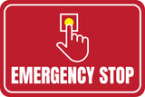 Classic Framed Plus Emergency Stop Wall or Door Sign | Health & Safety Warning Signage